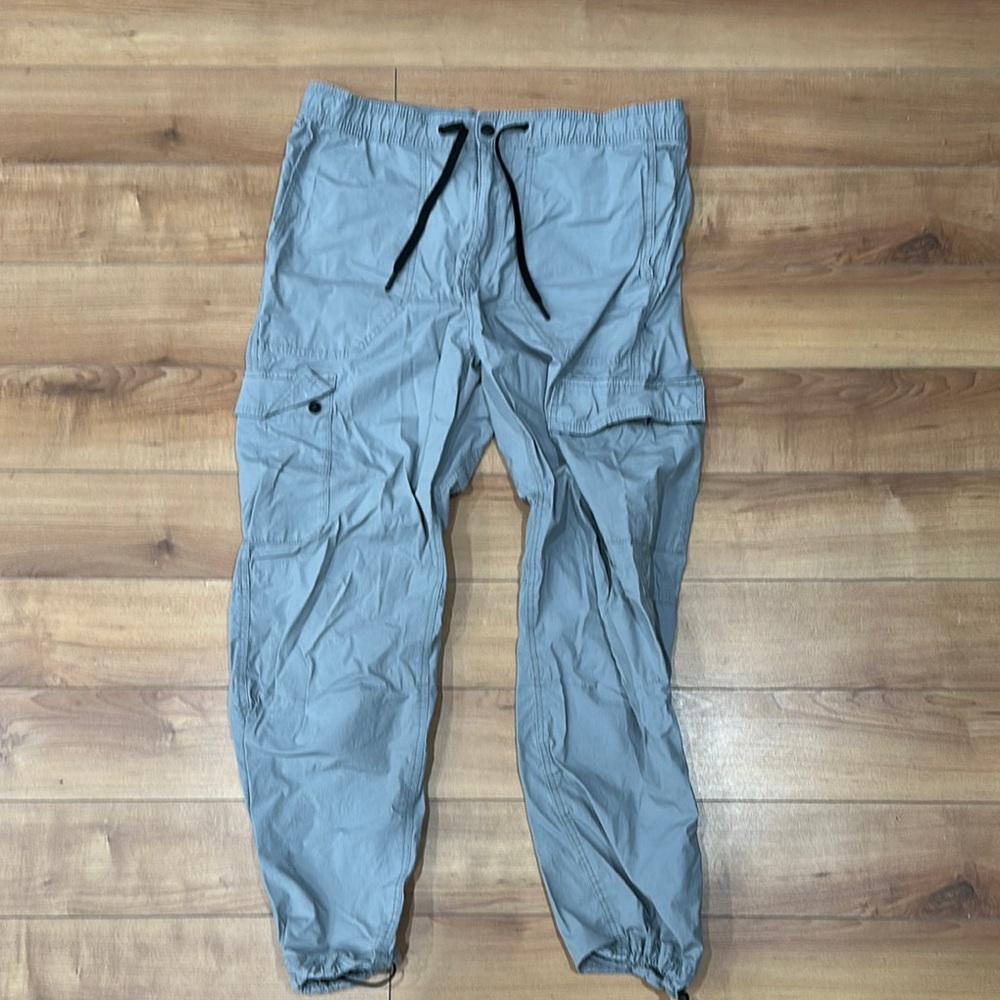 Gray Cargo Pants “Space Pants” Elastic Cuffs